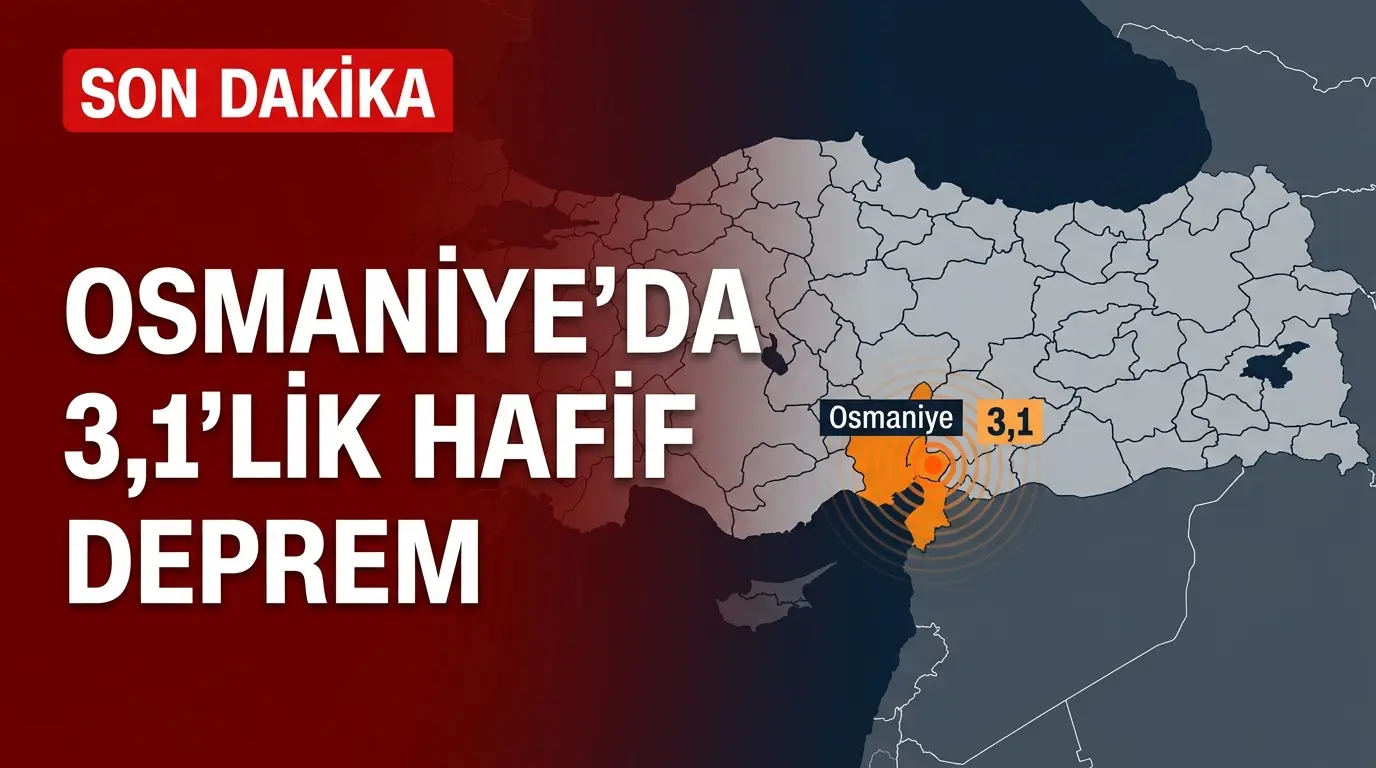 Osmaniye Değirmendere Yakınlarında 3.1 Büyüklüğünde Deprem Meydana Geldi