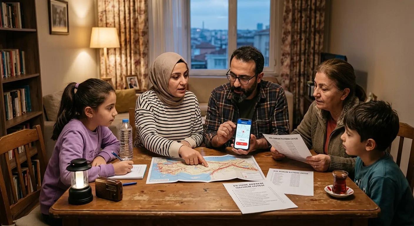 Aile deprem güvenlik planı