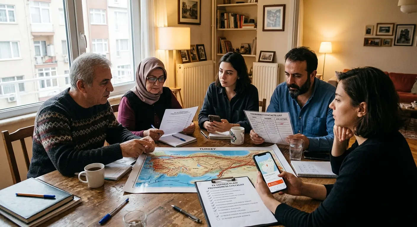 Aile deprem güvenlik planı