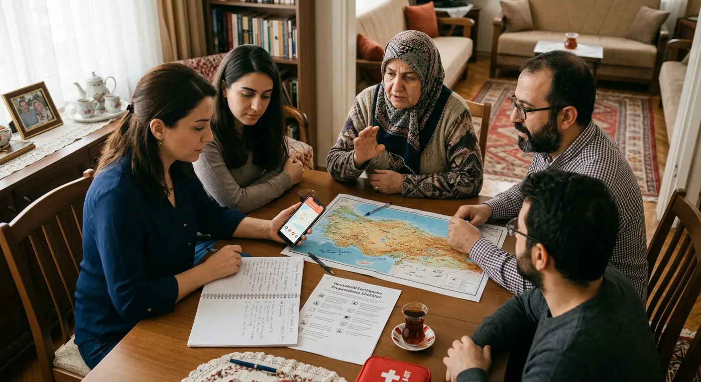 Aile deprem güvenlik planı