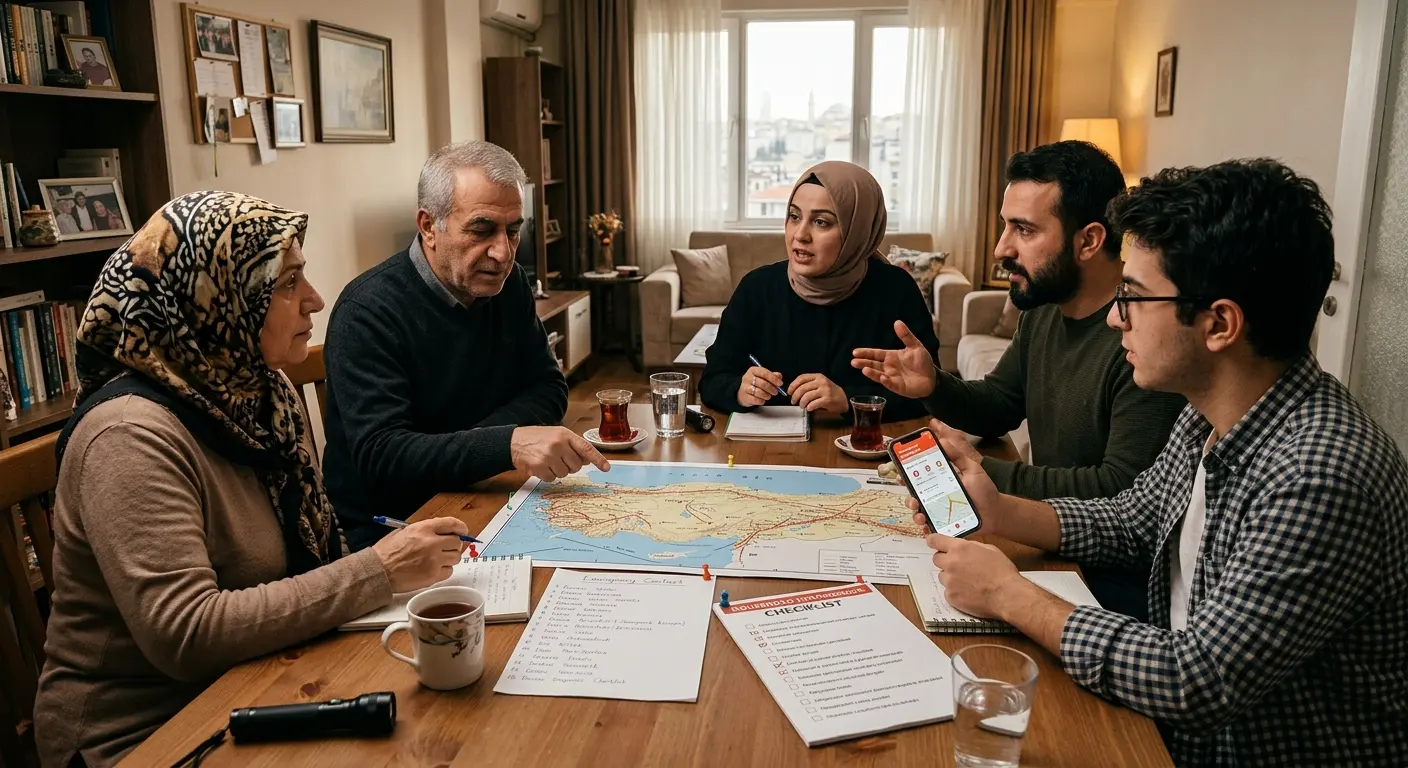 Aile deprem güvenlik planı