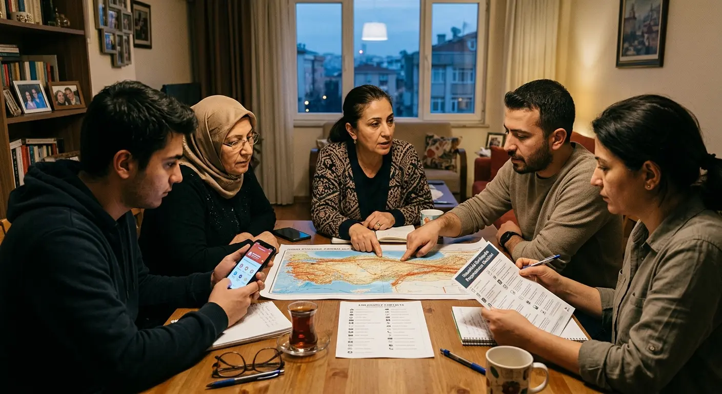 Aile deprem güvenlik planı