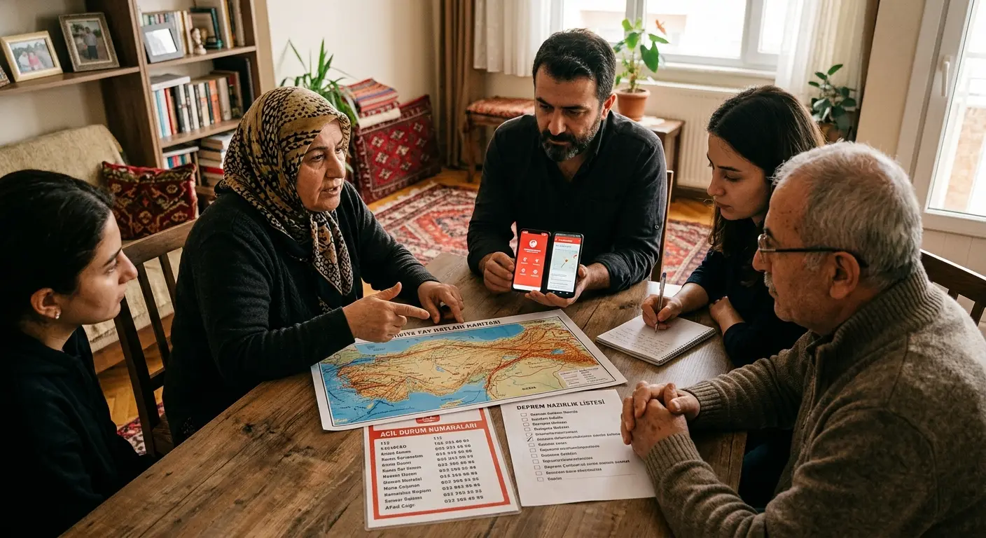 Aile deprem güvenlik planı