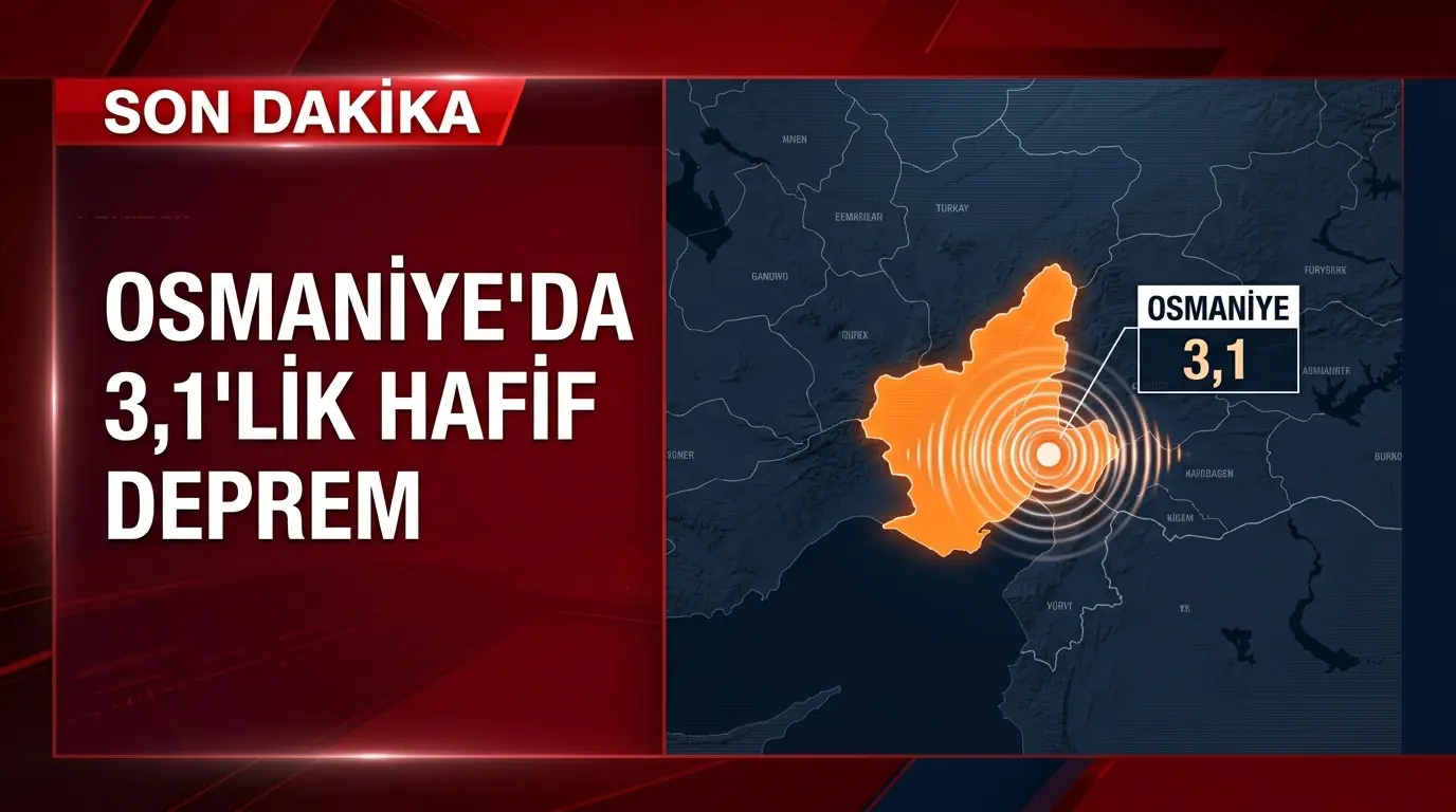 Osmaniye Kumarlı Deprem Haberi: 3.1 Büyüklüğünde Sarsıntı